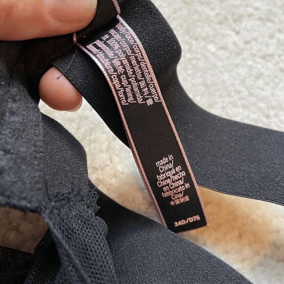 Victoria’s Secret Black Lace Babydoll Chemise Bustier Slip 34D Lingerie Sexy - Picture 8 of 9